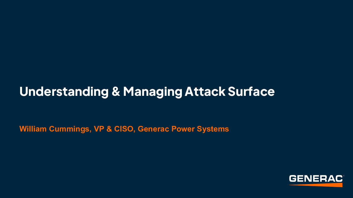 3. Generac Presentation Slides: Understanding & Managing Attack Surface thumbnail
